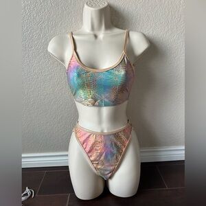 Never worn, Jvalentine rave set two piece